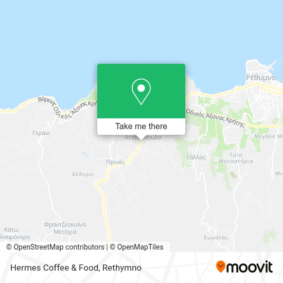 Hermes Coffee & Food map