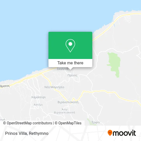 Prinos Villa map