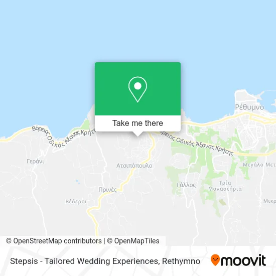 Stepsis - Tailored Wedding Experiences map