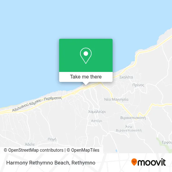 Harmony Rethymno Beach map