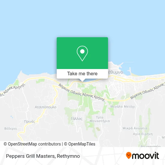 Peppers Grill Masters map