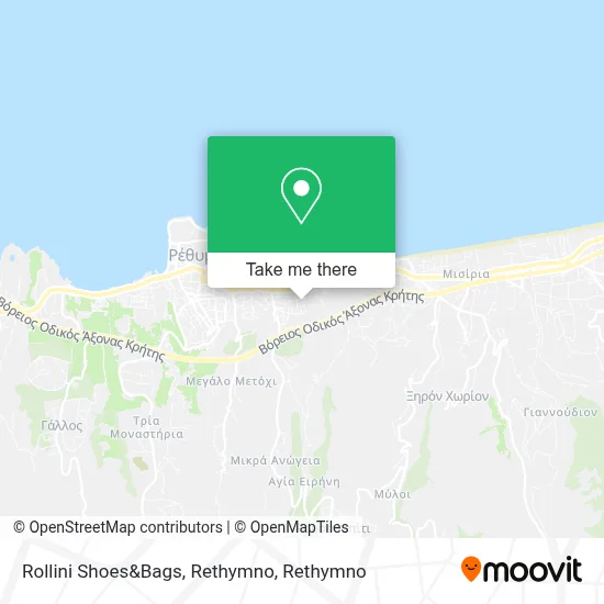 Rollini Shoes&Bags, Rethymno map