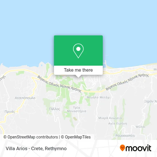 Villa Arios - Crete map