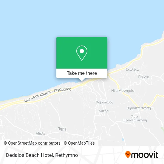 Dedalos Beach Hotel map
