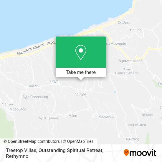 Treetop Villas, Outstanding Spiritual Retreat map