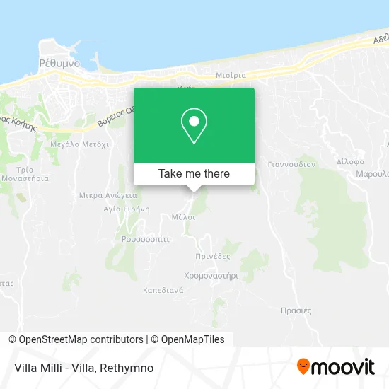 Villa Milli - Villa map