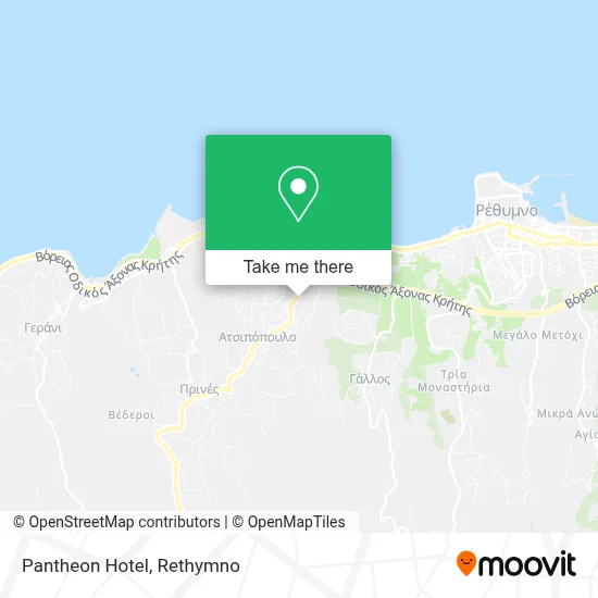 Pantheon Hotel map