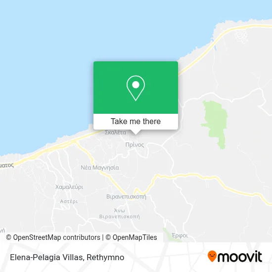 Elena-Pelagia Villas map