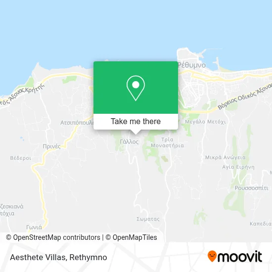 Aesthete Villas map