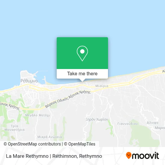 La Mare Rethymno | Réthimnon map