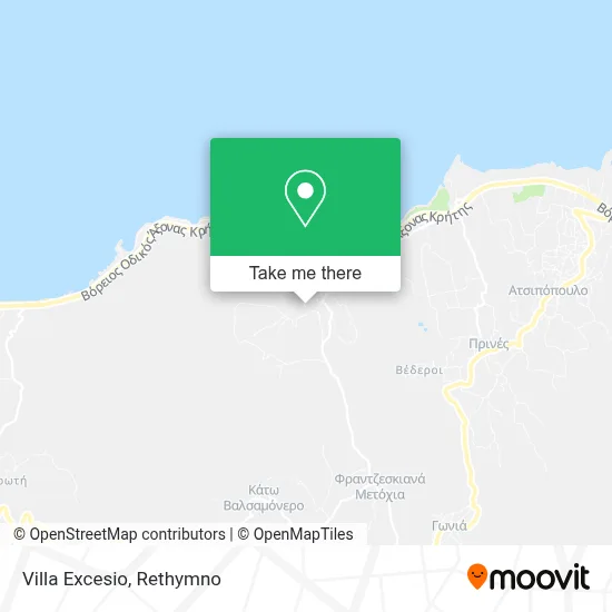 Villa Excesio map