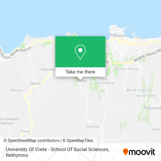 University Of Crete - School Of Social Sciences map