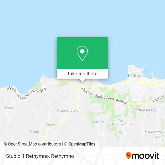 Studio 1 Rethymno map