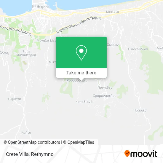 Crete Villa map