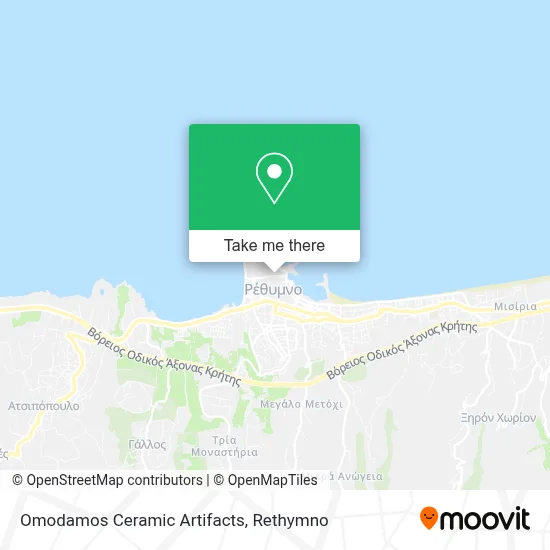 Omodamos Ceramic Artifacts map