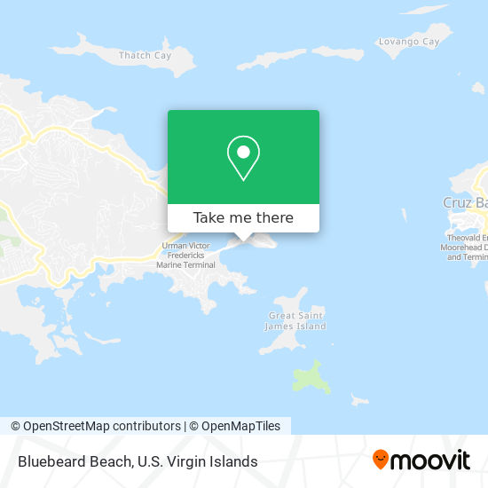 Bluebeard Beach map