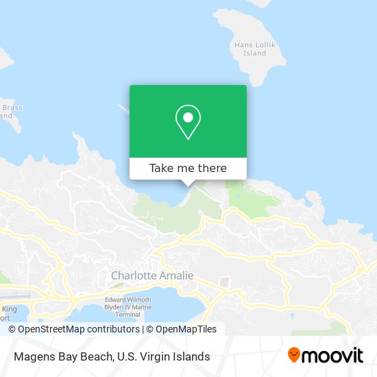 Magens Bay Beach map