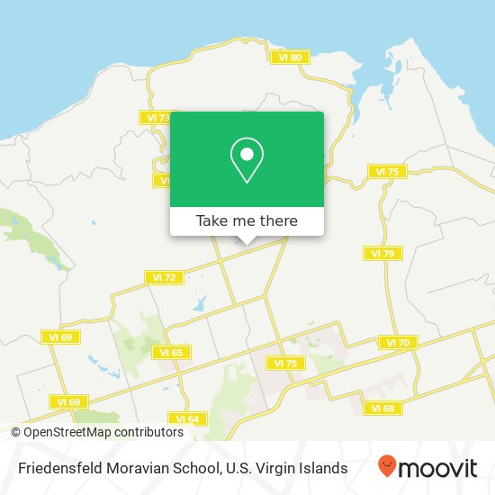 Mapa Friedensfeld Moravian School
