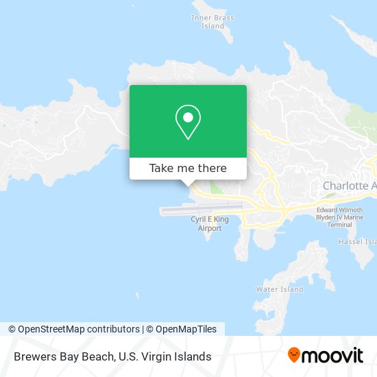 Brewers Bay Beach map