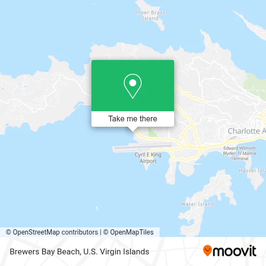 Brewers Bay Beach map