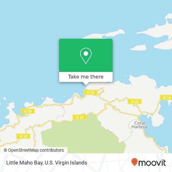 Little Maho Bay map