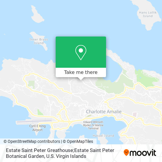 Mapa Estate Saint Peter Greathouse;Estate Saint Peter Botanical Garden