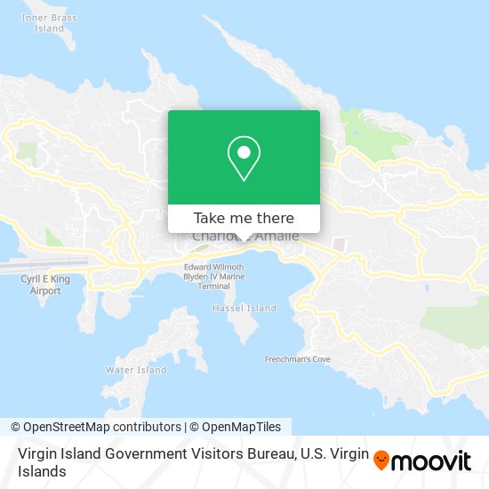 Virgin Island Government Visitors Bureau map