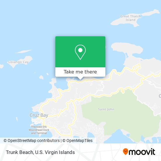 Mapa Trunk Beach