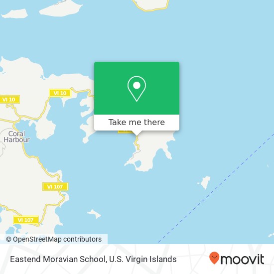 Eastend Moravian School map
