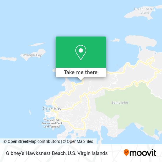 Gibney's Hawksnest Beach map