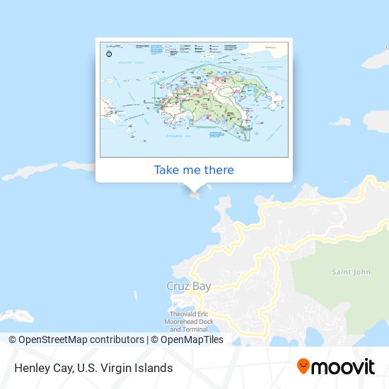 Mapa Henley Cay