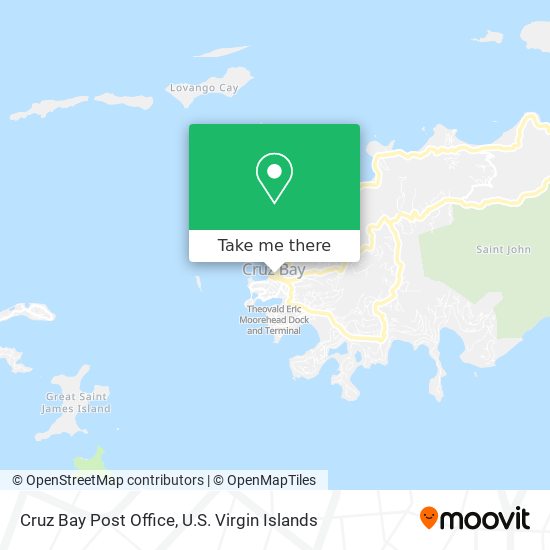 Cruz Bay Post Office map