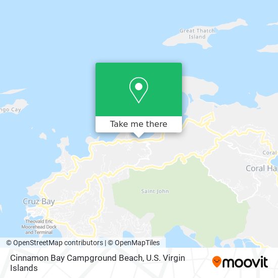 Cinnamon Bay Campground Beach map