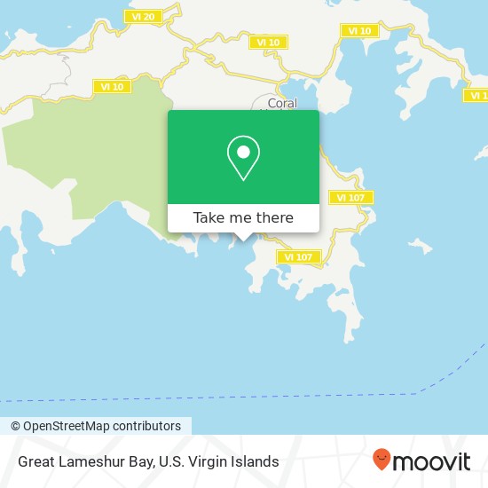 Mapa Great Lameshur Bay