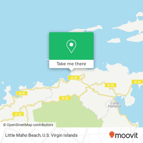 Little Maho Beach map