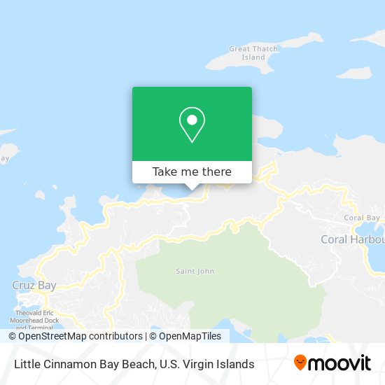 Little Cinnamon Bay Beach map