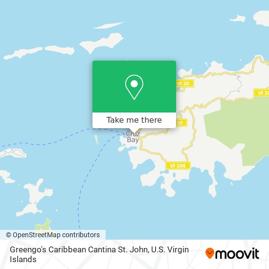 Mapa Greengo's Caribbean Cantina St. John