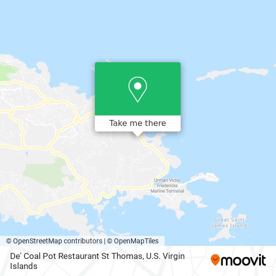 De' Coal Pot Restaurant St Thomas map