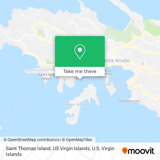 Mapa Saint Thomas Island, US Virgin Islands