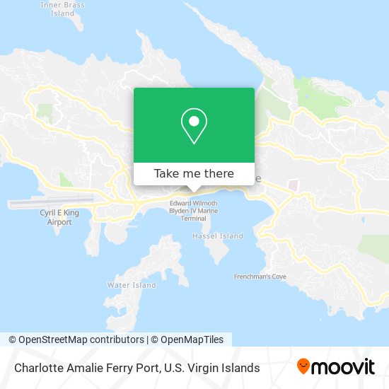 Charlotte Amalie Ferry Port map
