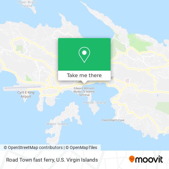 Road Town fast ferry map