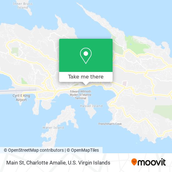 Main St, Charlotte Amalie map