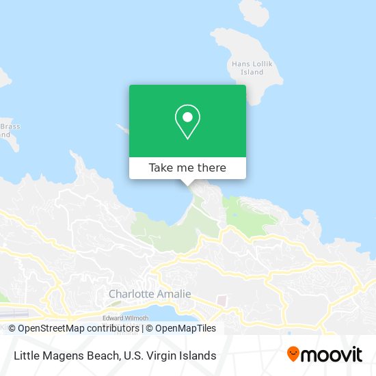 Little Magens Beach map
