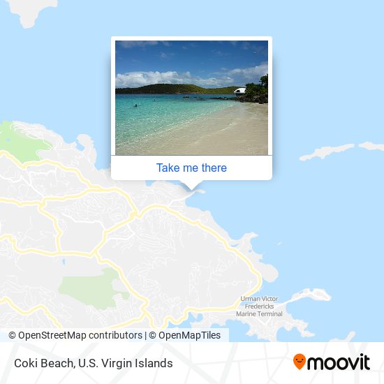 Coki Beach map