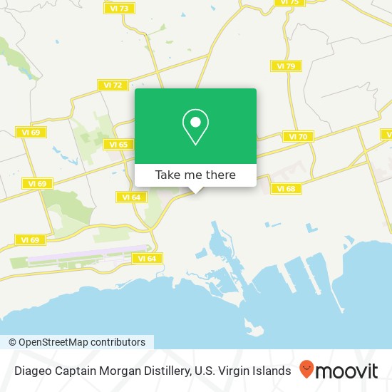 Mapa Diageo Captain Morgan Distillery