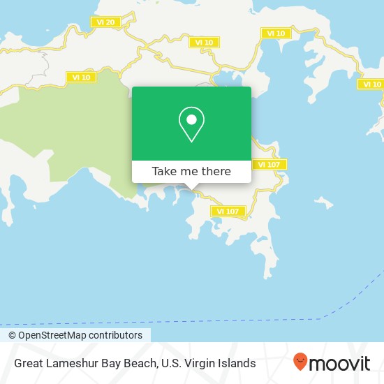 Great Lameshur Bay Beach map
