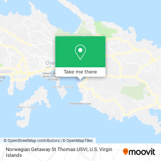Norwegian Getaway St Thomas USVI map