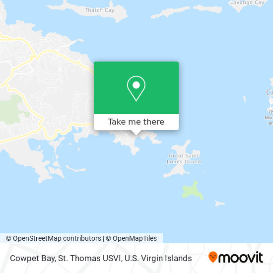Cowpet Bay, St. Thomas USVI map