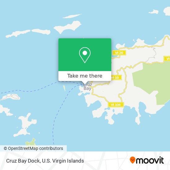 Cruz Bay Dock map