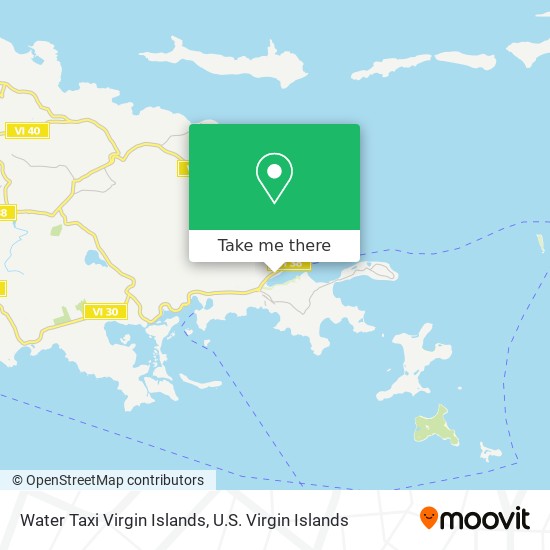 Water Taxi Virgin Islands map